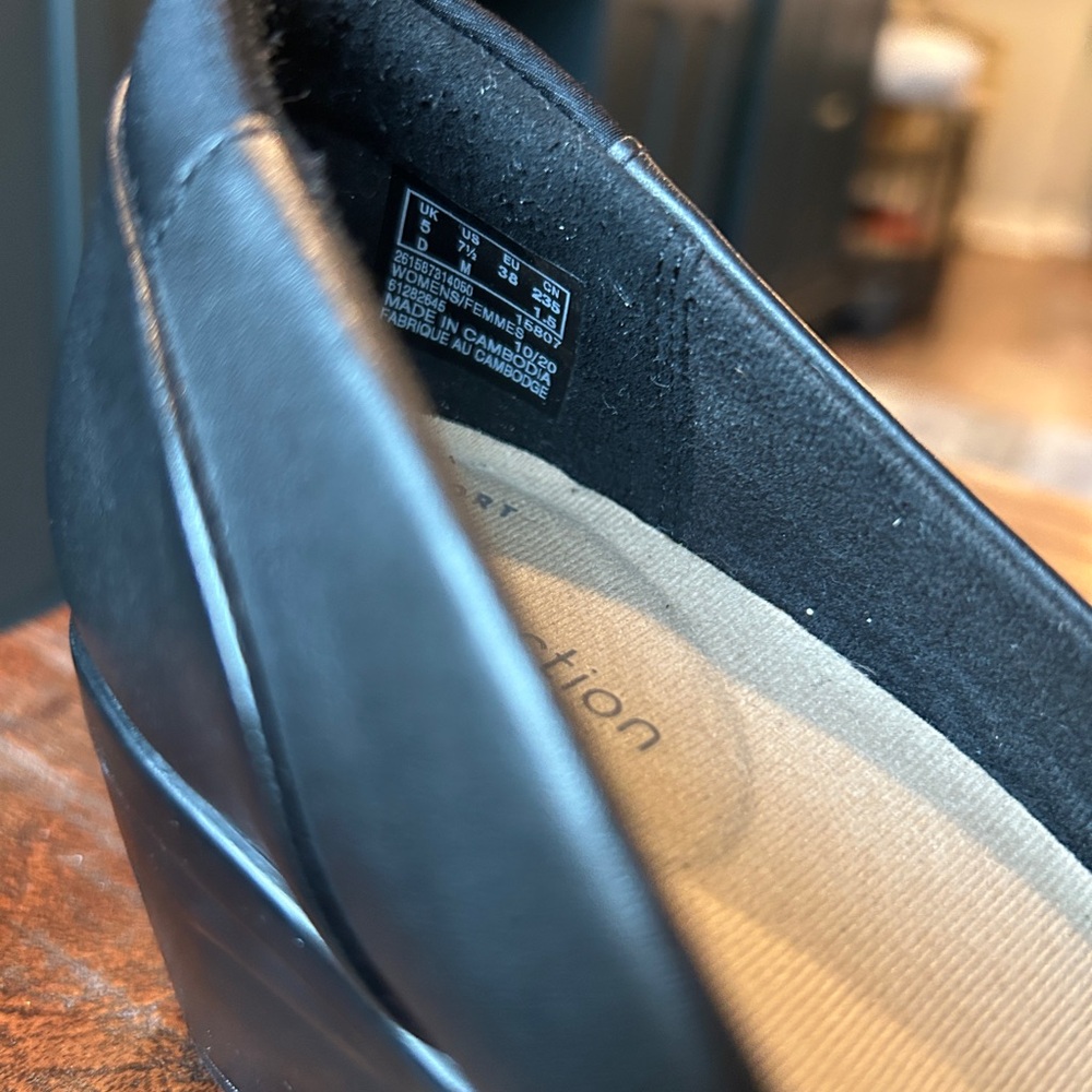 Clarks Black Leather Heels - Picture 4 of 7